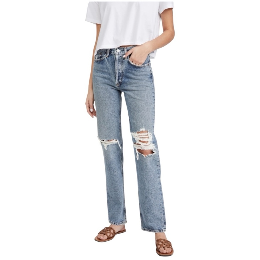 Algode Lana Mid Rise Straight Jeans size 27